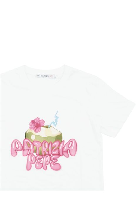 T-shirt bambina bianca in cotone Patrizia Pepe | 7M09822BIANCO